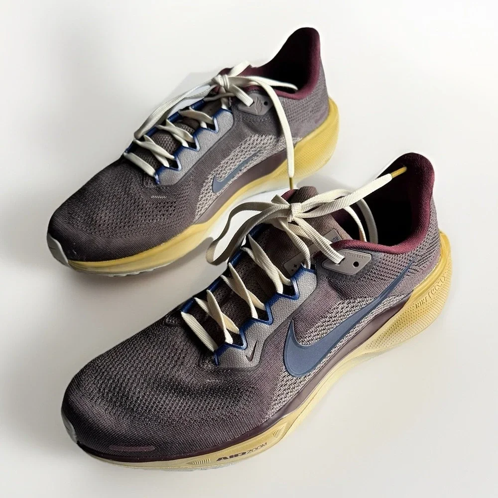 Nike Air Zoom Pegasus 37 Men's Size 9 Brown Burgundy Running Shoes BQ9647-200 - Picture 2 of 13